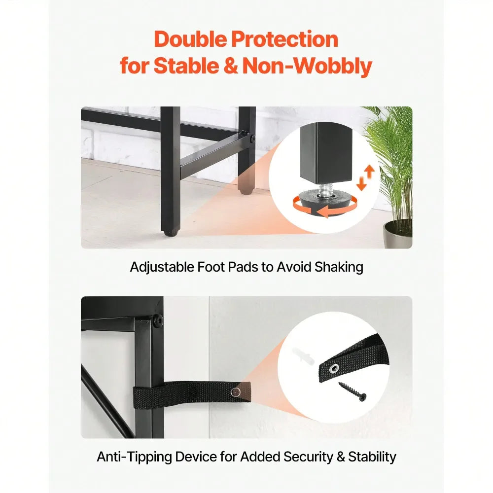XMSJ Modern Console Table With Power Outlet And Anti Tip