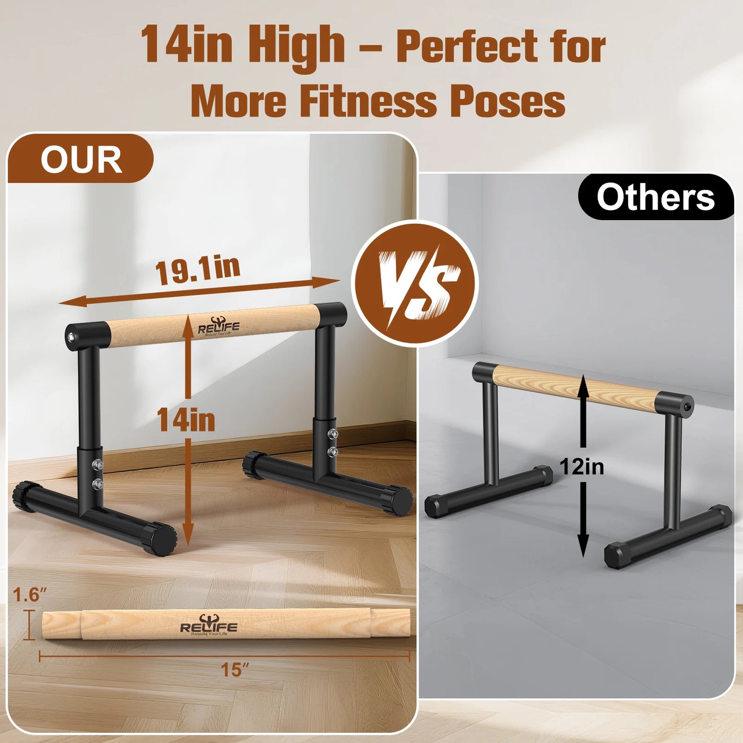 Dip Station Parallel Bars Heavy Duty Dip Stand Gym