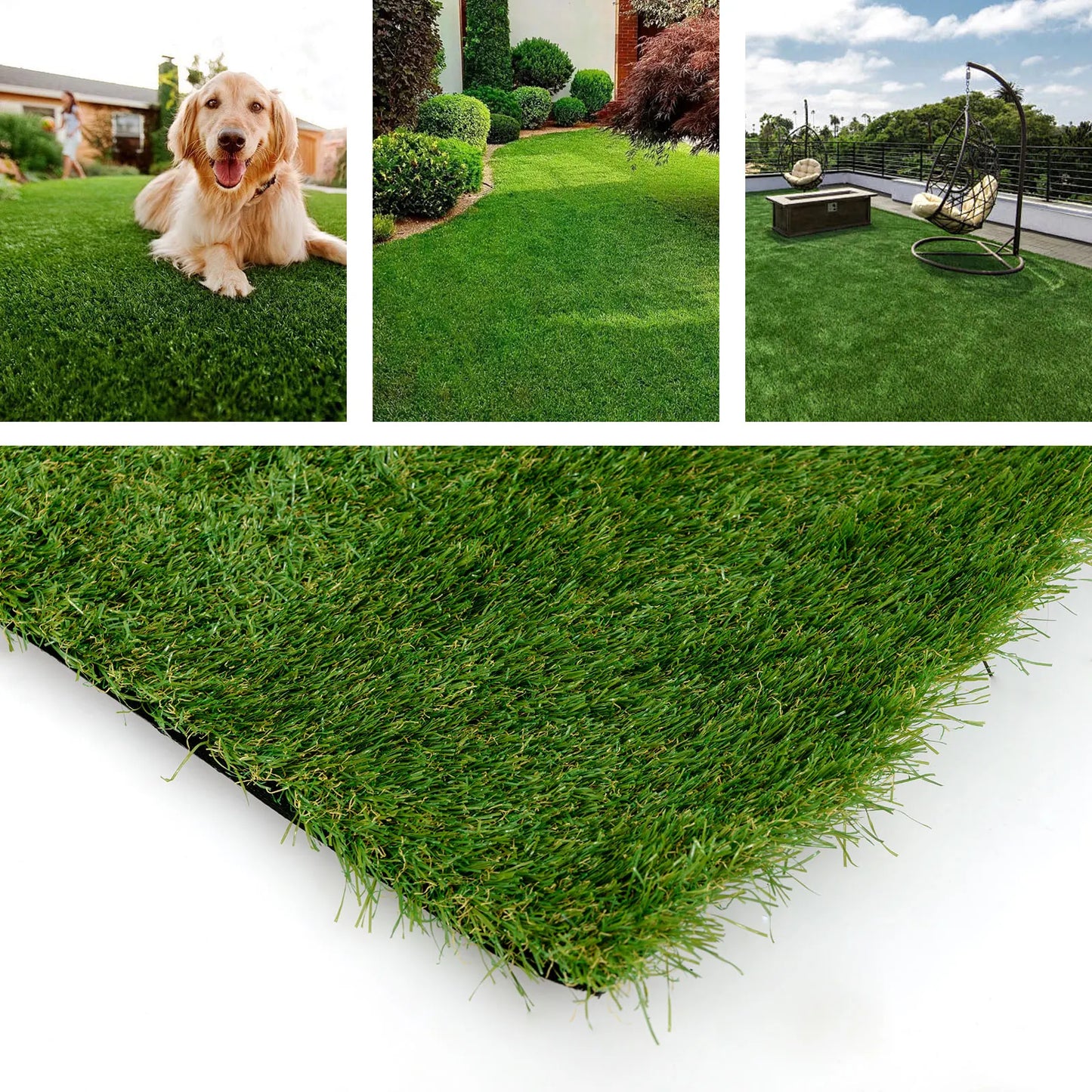 LIFEZEAL Artificial Grass Turf Drainage Holes Nonslip Bottom 60 OZ