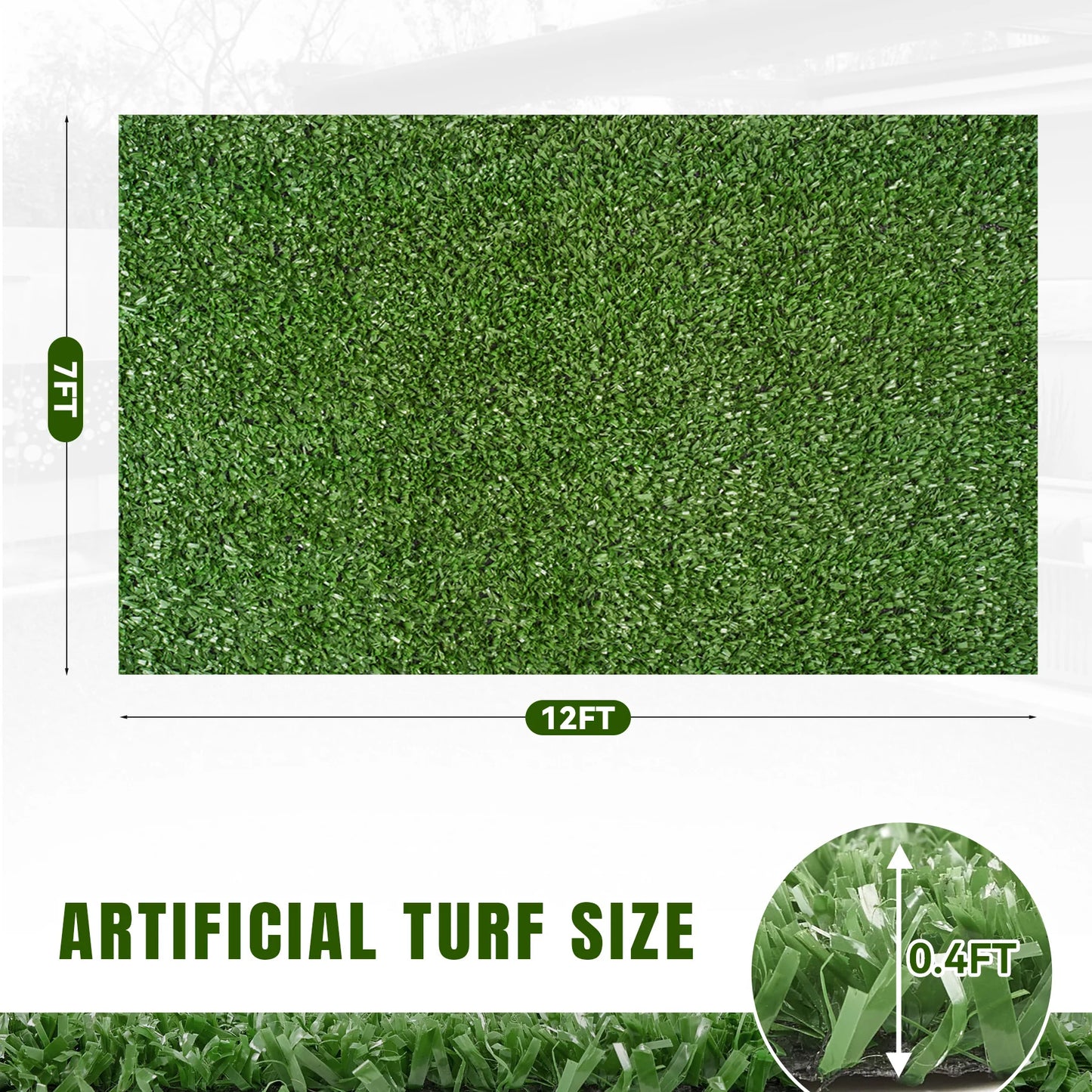 Realistic Artificial Turf For Pets With Drainage Holes Low Maintenance