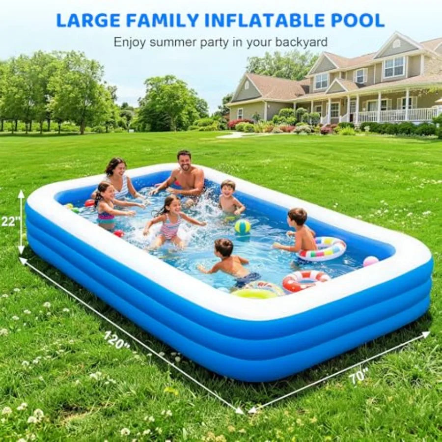 Inflatable Pool For Outdoor Garden Backyard PVC Material Family Use