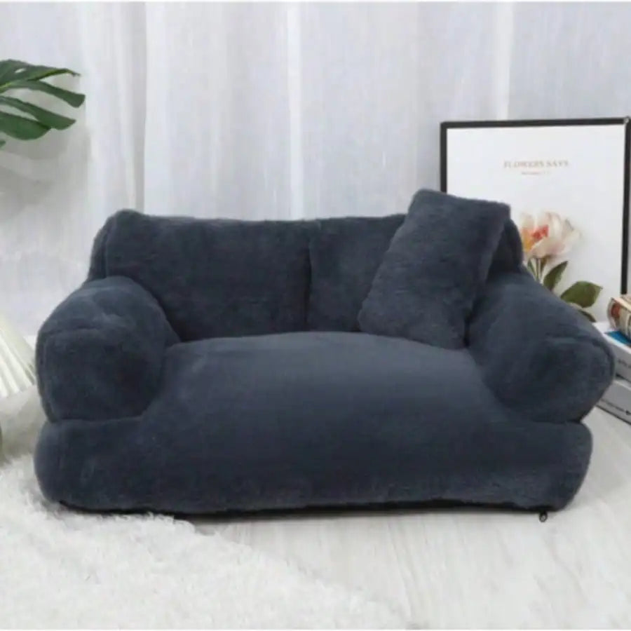 Luxurious Plush Pet Sofa Bed Warm Cozy Cats And Dogs