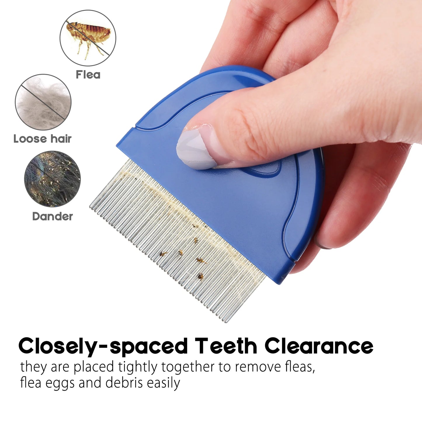 Gentle Flea Comb for Cats and Dogs Pet Hair Removal