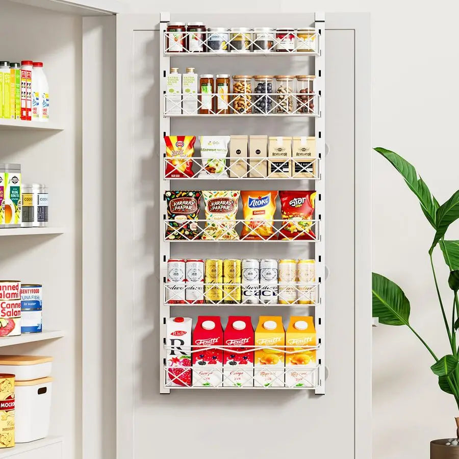 Over The Door Organizer Six Tier Pantry And Spice Rack