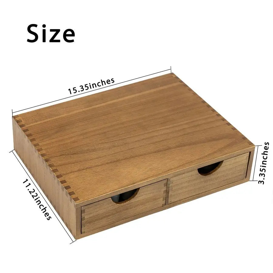 XMSJ K Cup Organizer Wood Coffee Pod Storage Box And Drawer