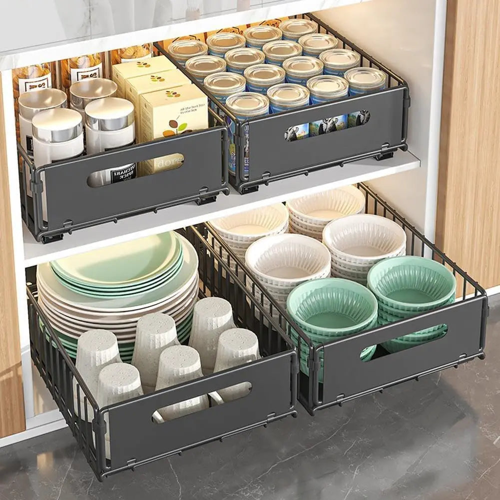 TWISTER.CK Dual Pack Pull Out Cabinet Organizer Under Sink