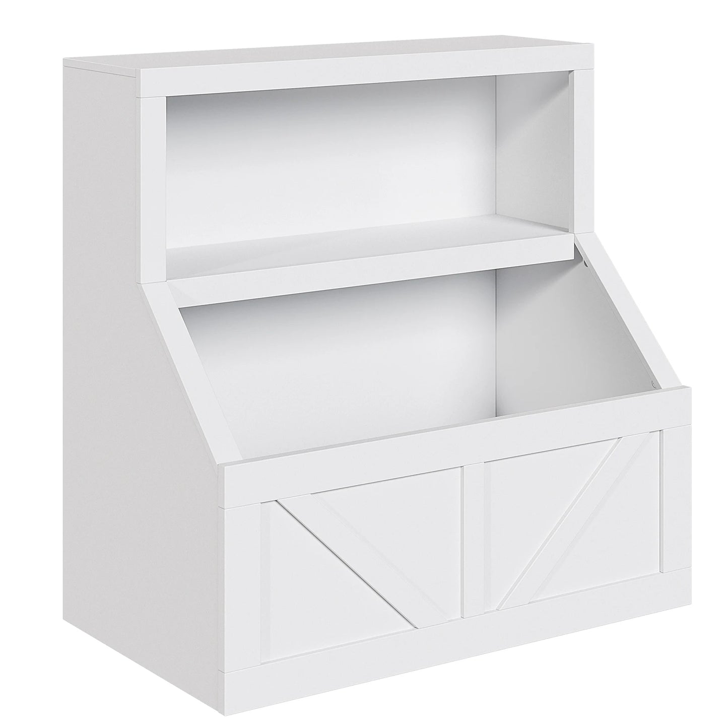 Kids Wooden Bookcase Organizer With Cubby Storage Shelf For Playroom