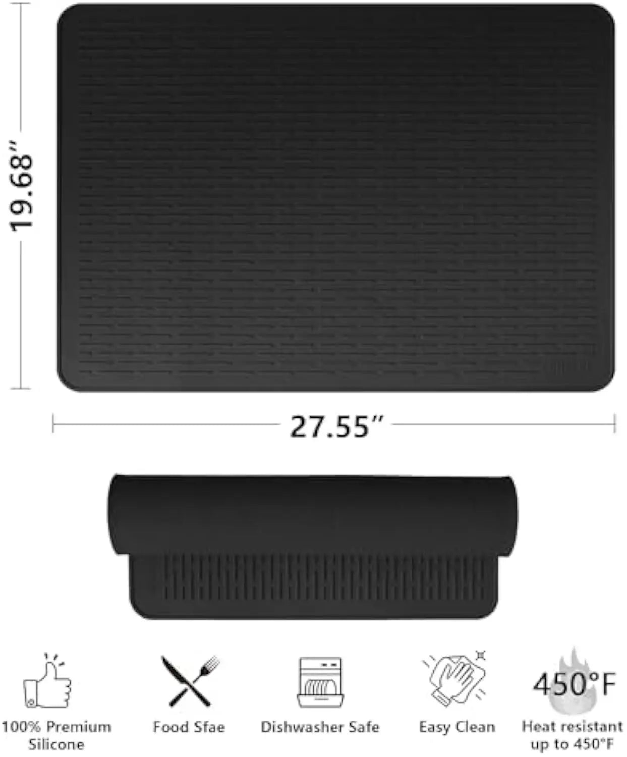 Silicone Stove Top Cover Mat For Glass Cooktops Heat Resistant Protector