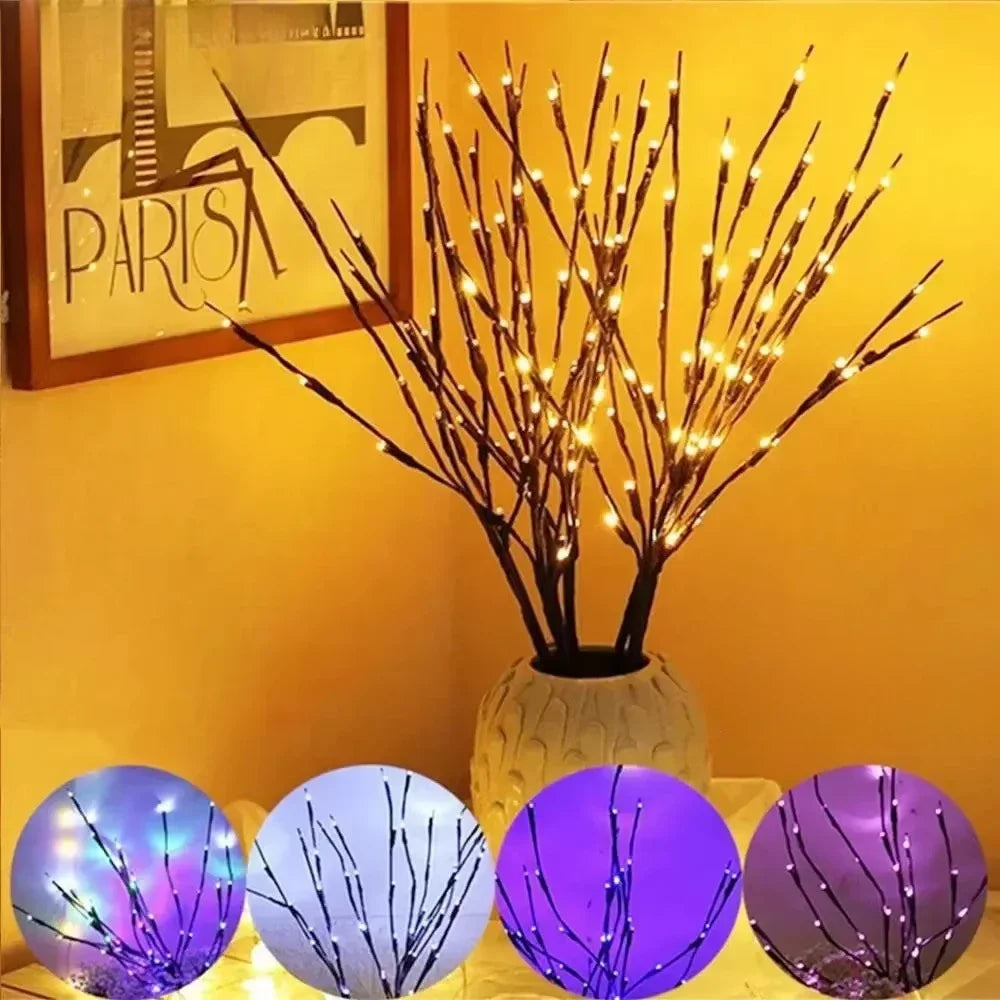 LED White Birch Branch Lights 20LED Battery Operated Twig Lamp