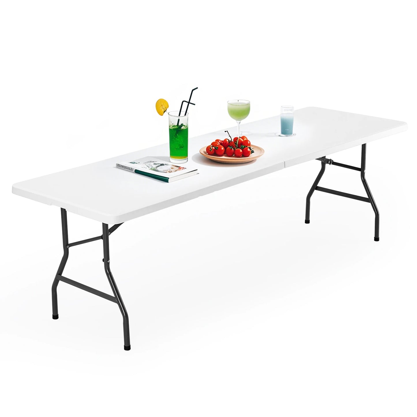JHK Portable Folding Outdoor Indoor Table Heavy Duty With Handle