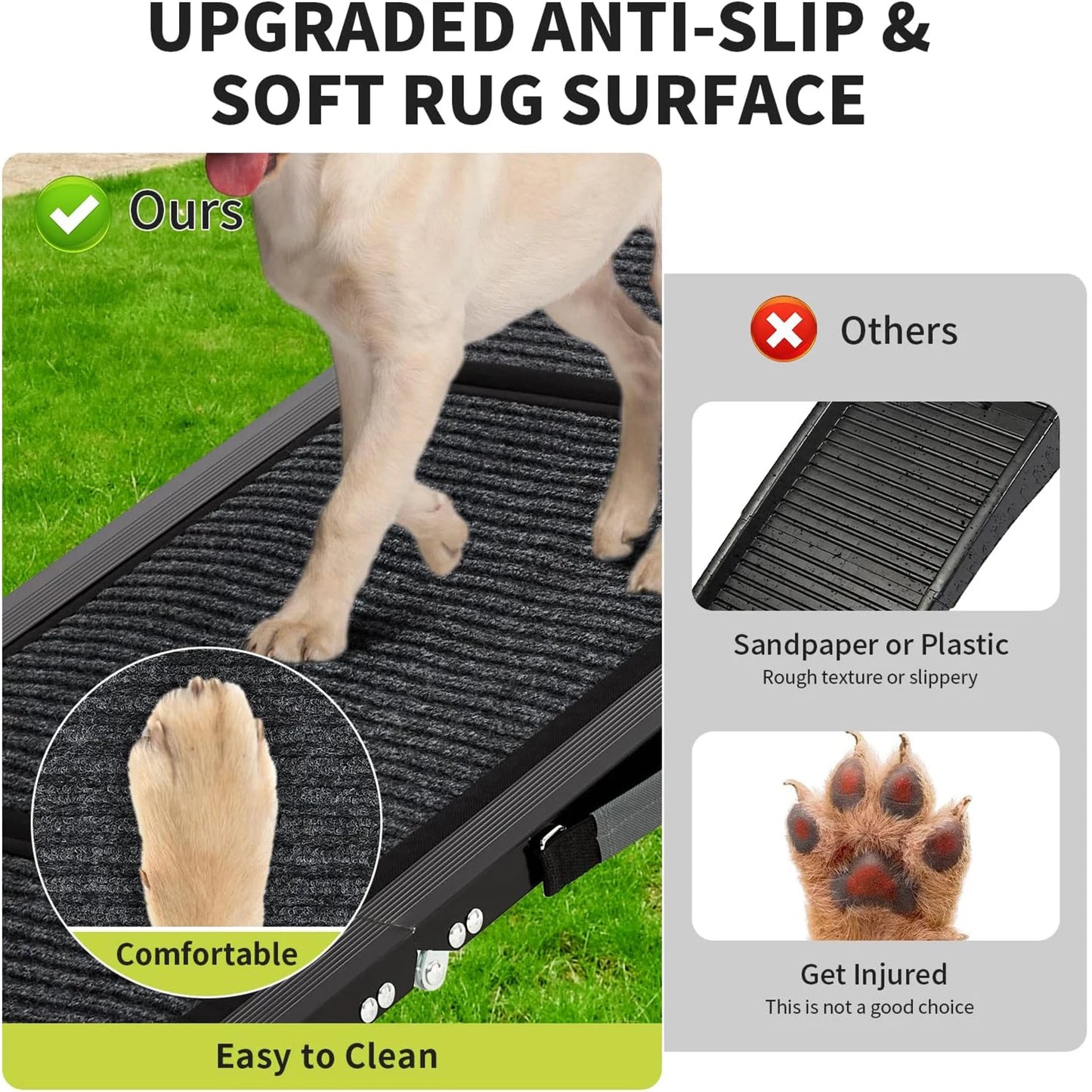 HiMISS Car Dog Ramp Folding Non Slip for Large Dogs