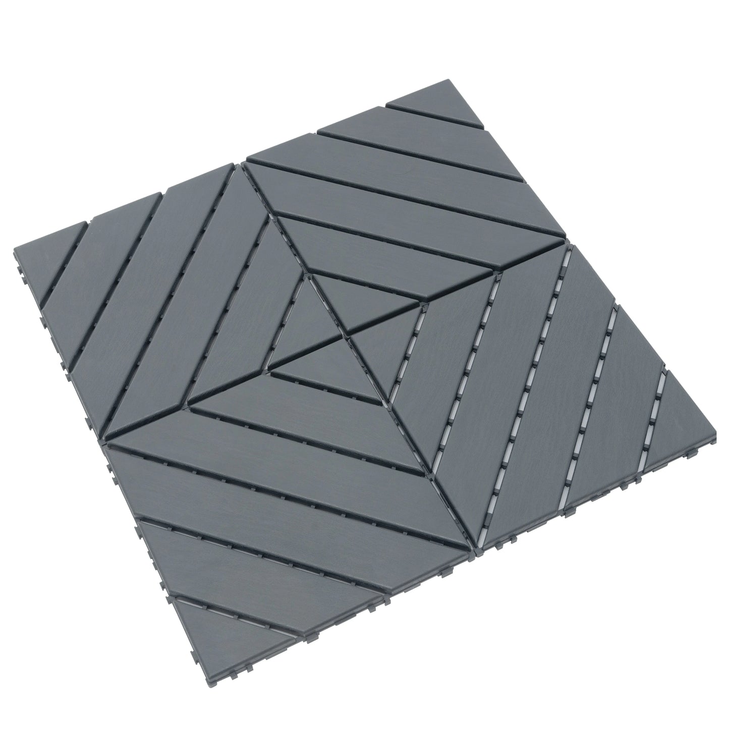 Plastic Interlocking Deck Tiles 44 Pack Patio Decking