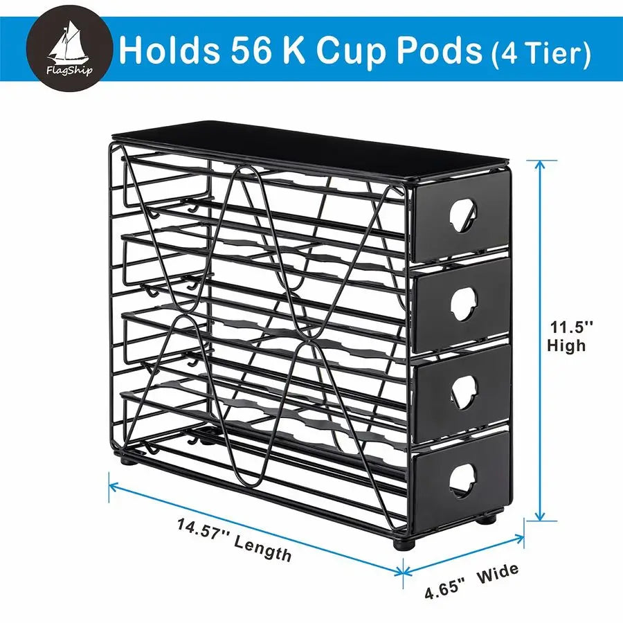 XMSJ Keurig K Cup Holder Organizer 4 Tier Pod Capacity