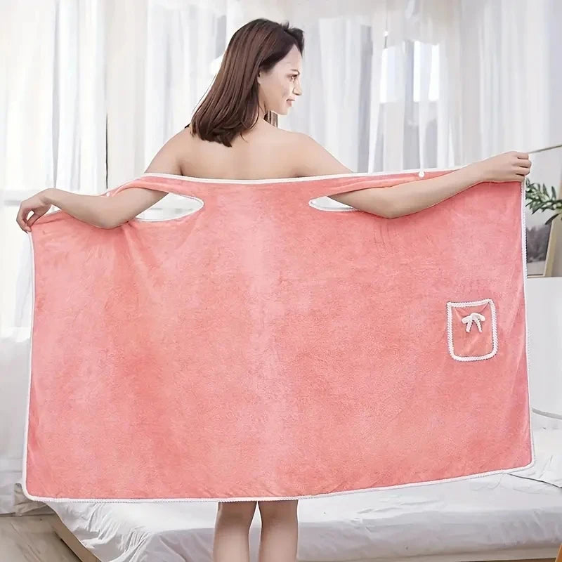 Microfiber Wearable Bath Towel For Travel And Gym Use Everyday