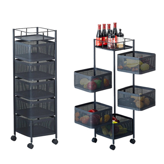 HobbyLane Five Layers 360 Degree Rotatable Trolley Storage Rack