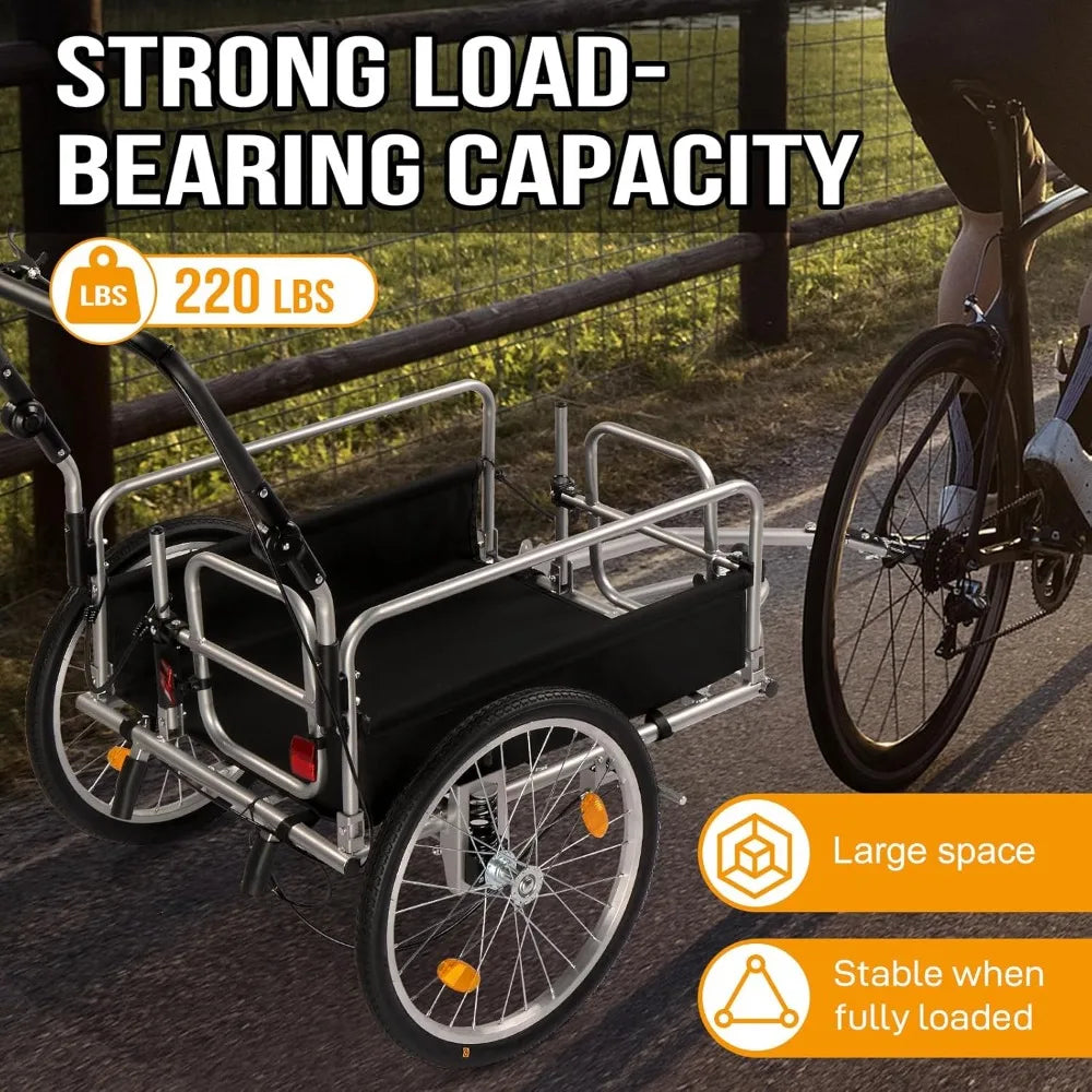 Heavy Duty Bike Cargo Trailer And Folding Bicycle Wagon