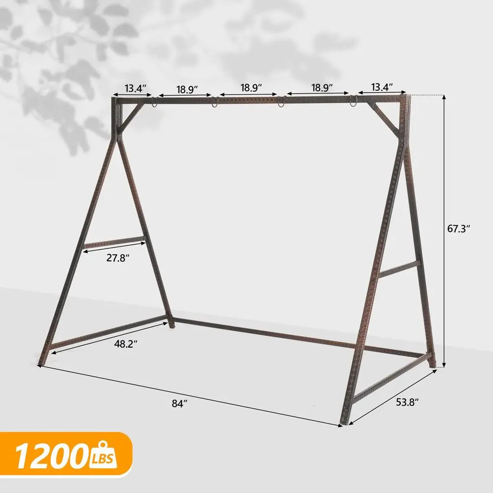 Heavy Duty Outdoor Wicker Rattan Swing Set With Cushions