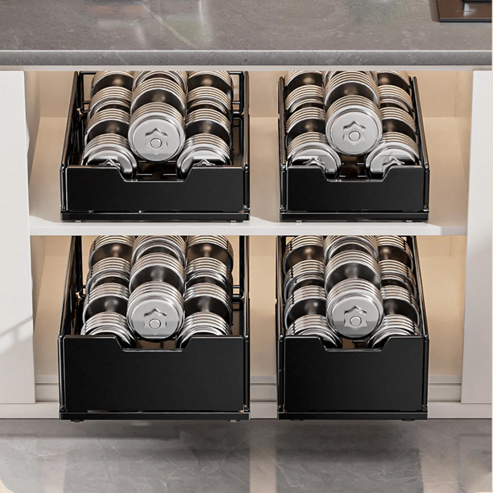 TWISTER.CK Pull Out Cabinet Organizer With Foldable Slide Out Drawers