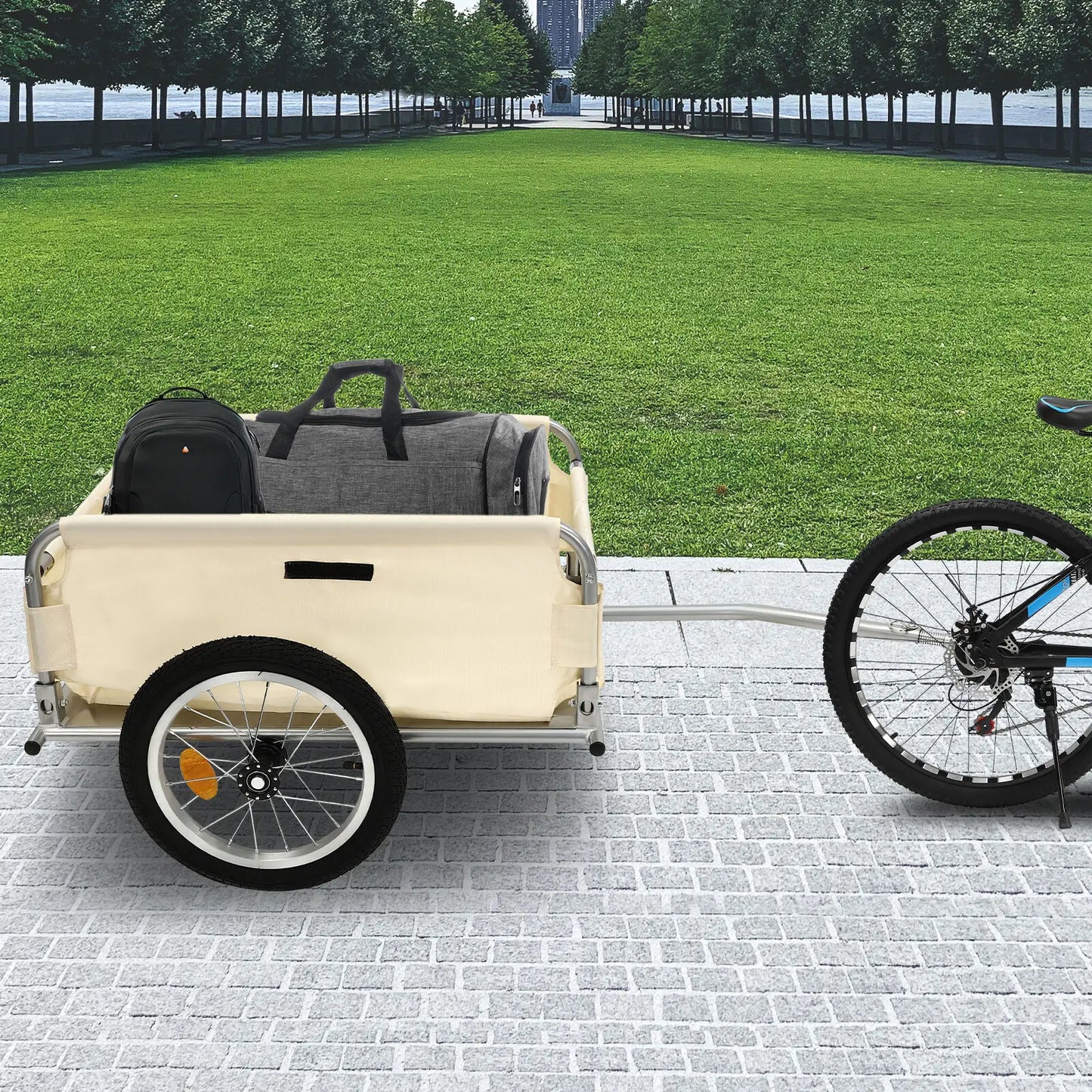 Bicycle Cargo Trailer 50kg Aluminum Utility Bike Trailer