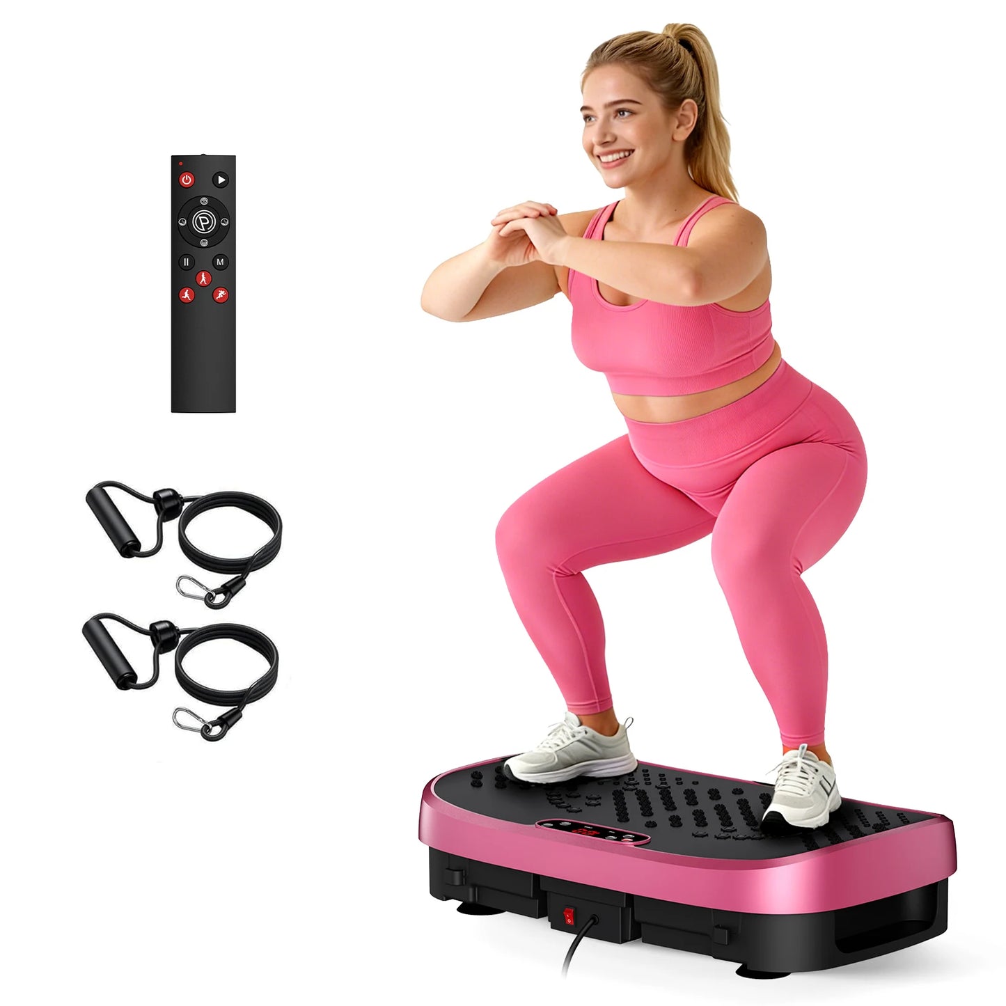 Magnetic Vibration Plate Exercise Machine 330lb Capacity Home Gym 120 Levels