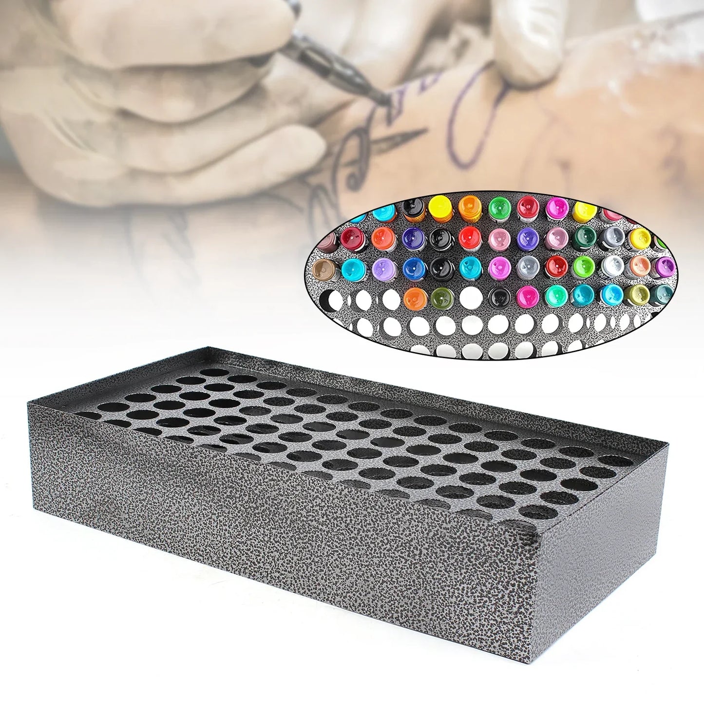 Wall Mounted Iron Paint Bottle Rack For Nail Polish Tools