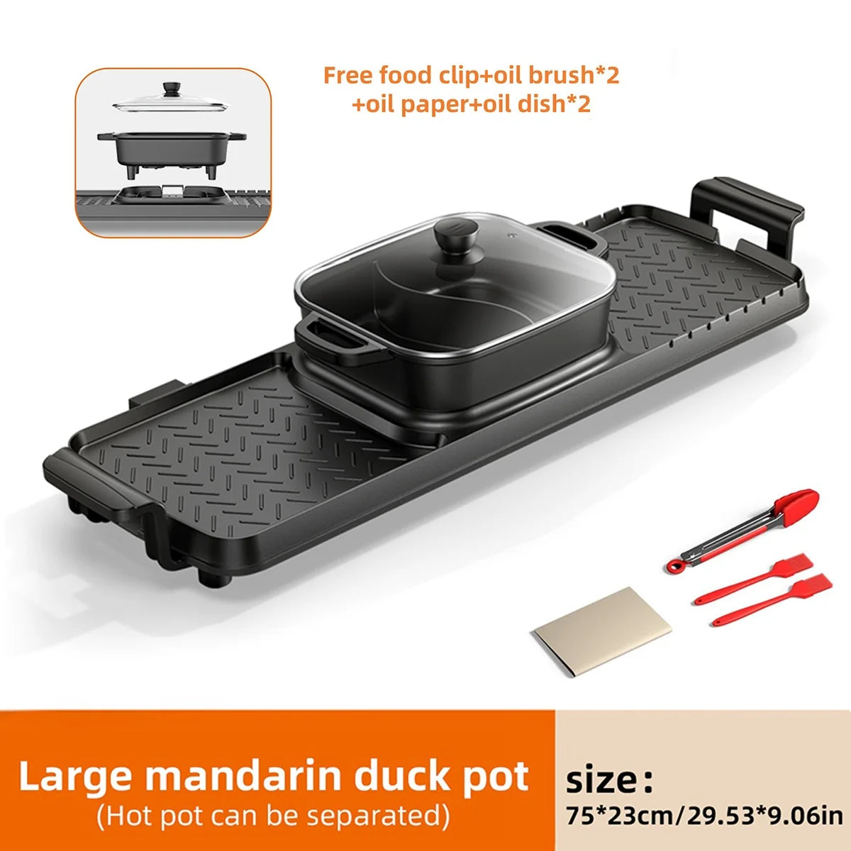 Hign Concerned Chemical Multiuse Hot Pot and Grill Set