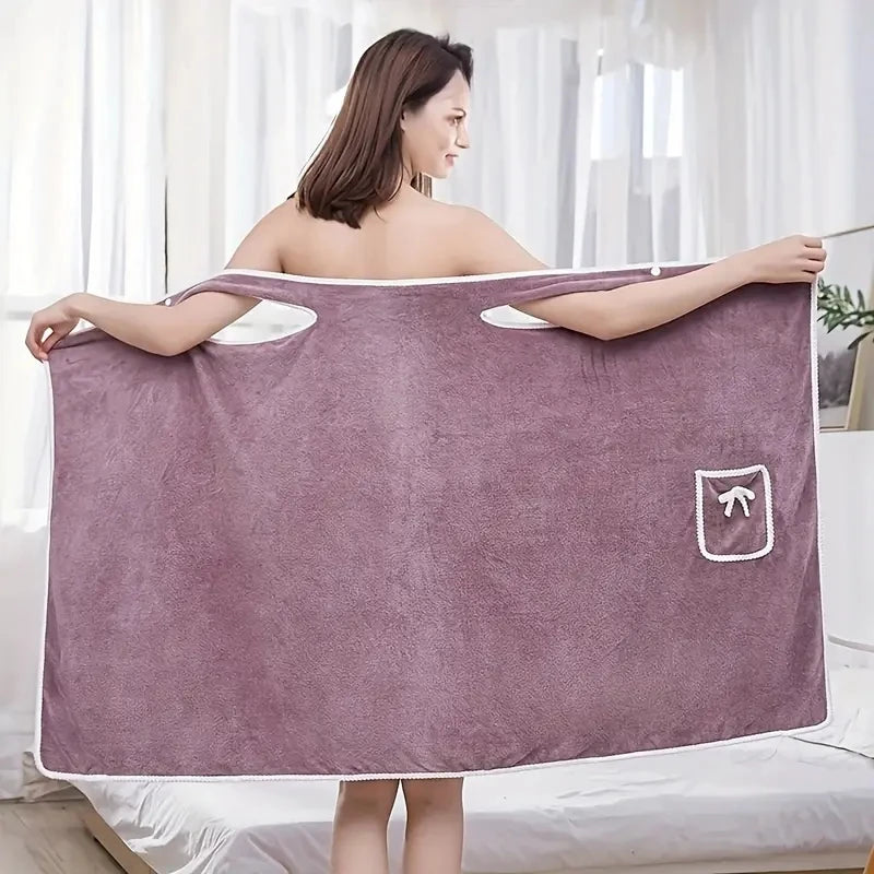 Microfiber Wearable Bath Towel For Travel And Gym Use Everyday