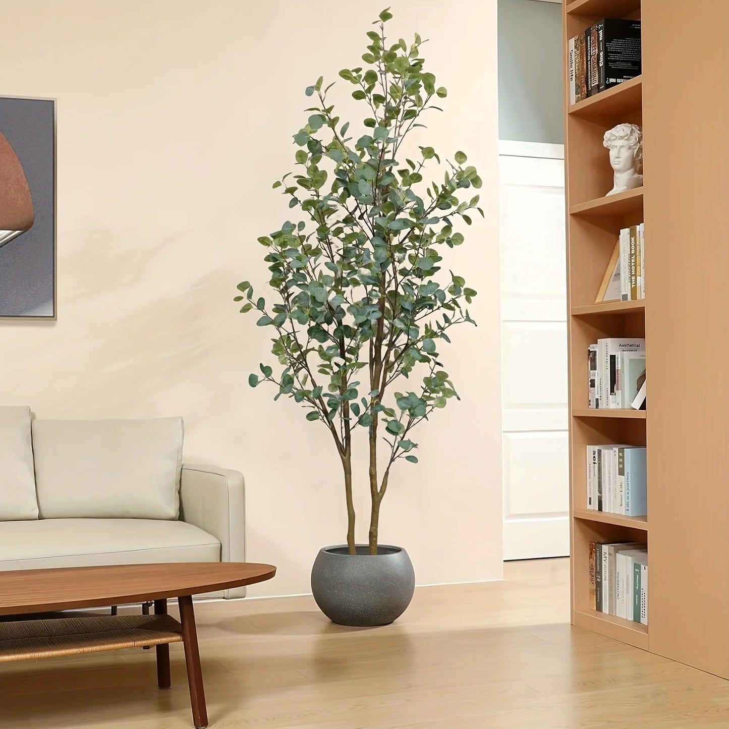 Artificial Eucalyptus Tree With Planter For Indoor Decor