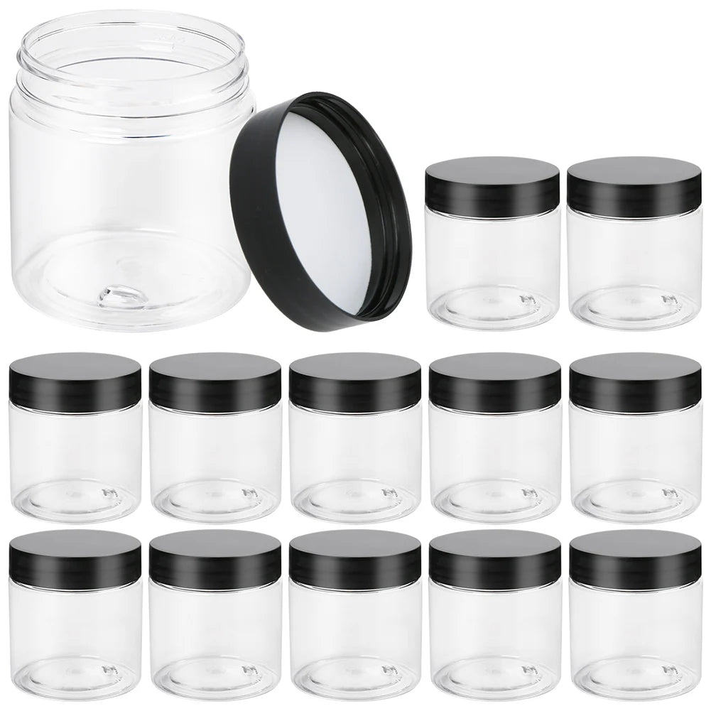 Sealed Transparent Storage Jars 12 Pack For Kitchen Food Storage