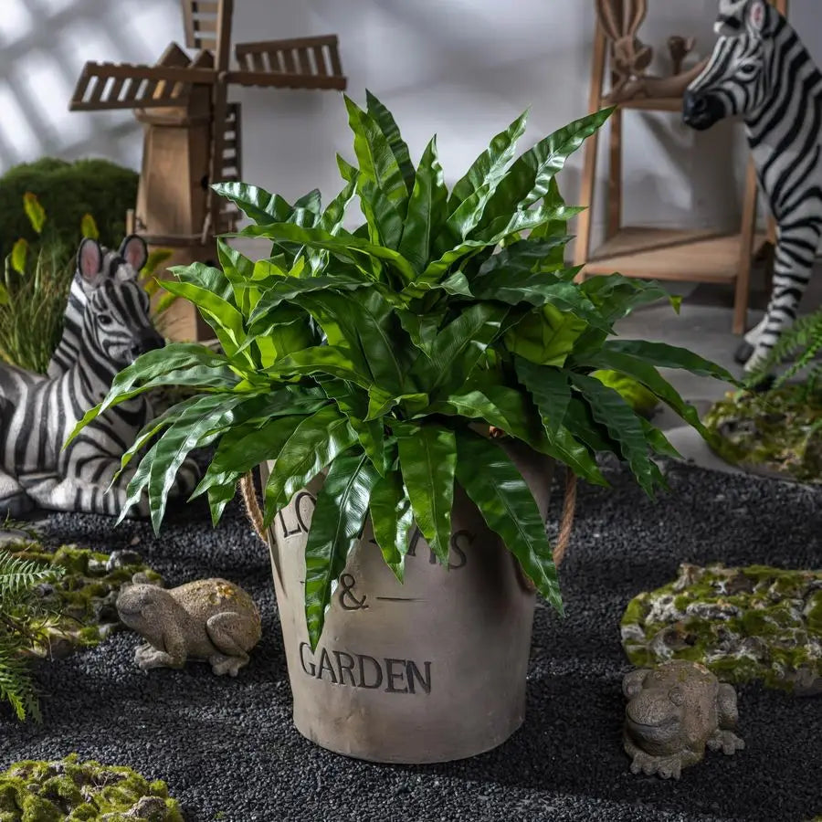 Artificial Bird Nest Fern Branches Decoration For Indoor Home Decor