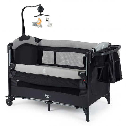 Portable Baby Playard With U Shaped Diaper Changer Multifunction Bassinet