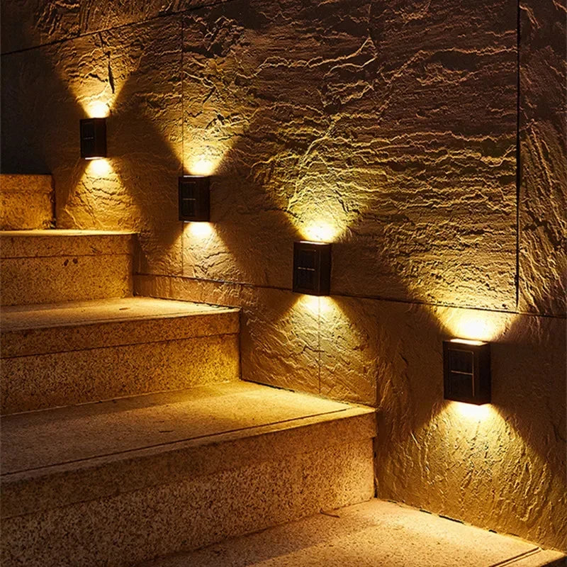 AlliLit Wall Solar Light Outdoor LED Garden Waterproof Lamp