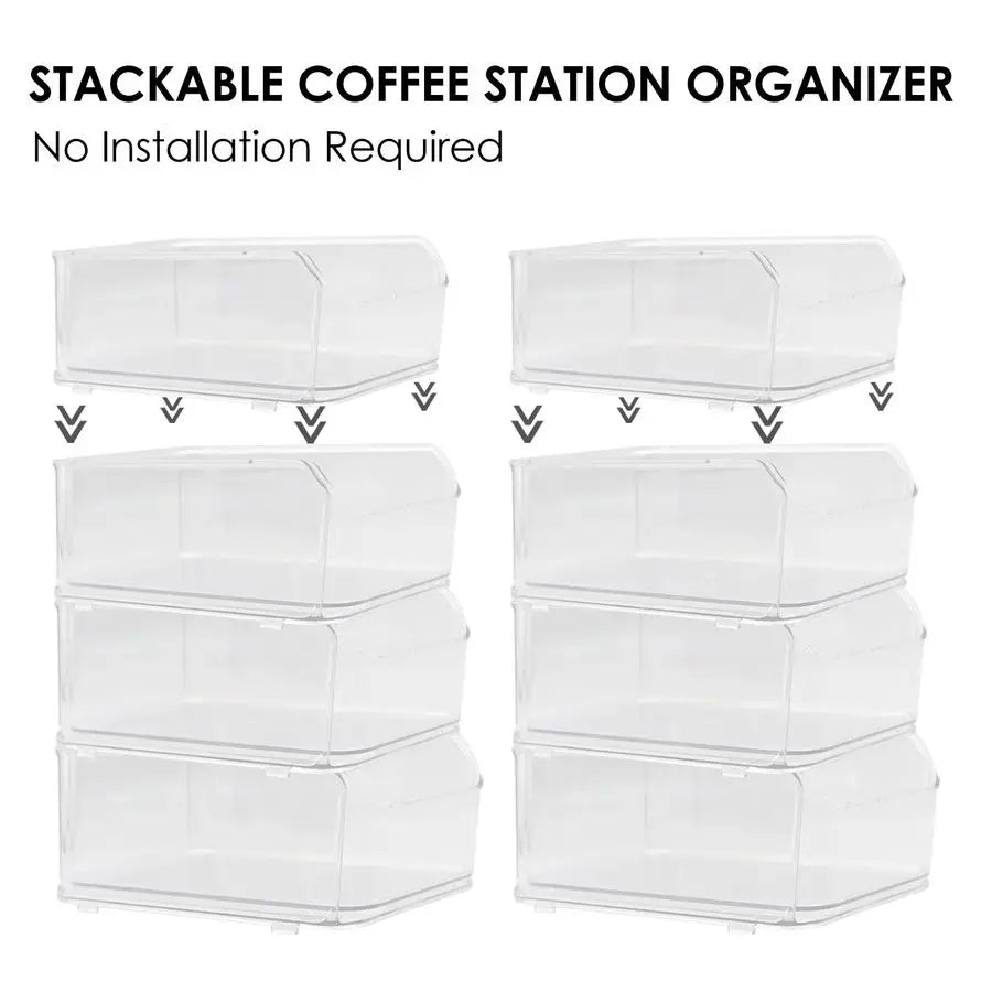 XMSJ Coffee Pod Holder for Counter Transparent Nespresso Drawer