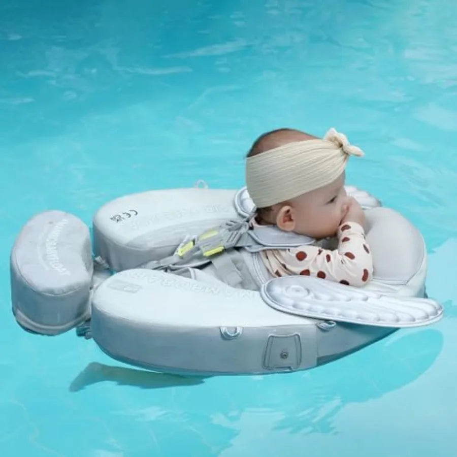 Mambobaby Canopy Tail Baby Pool Float Non Inflatable Swim Float Waterproof