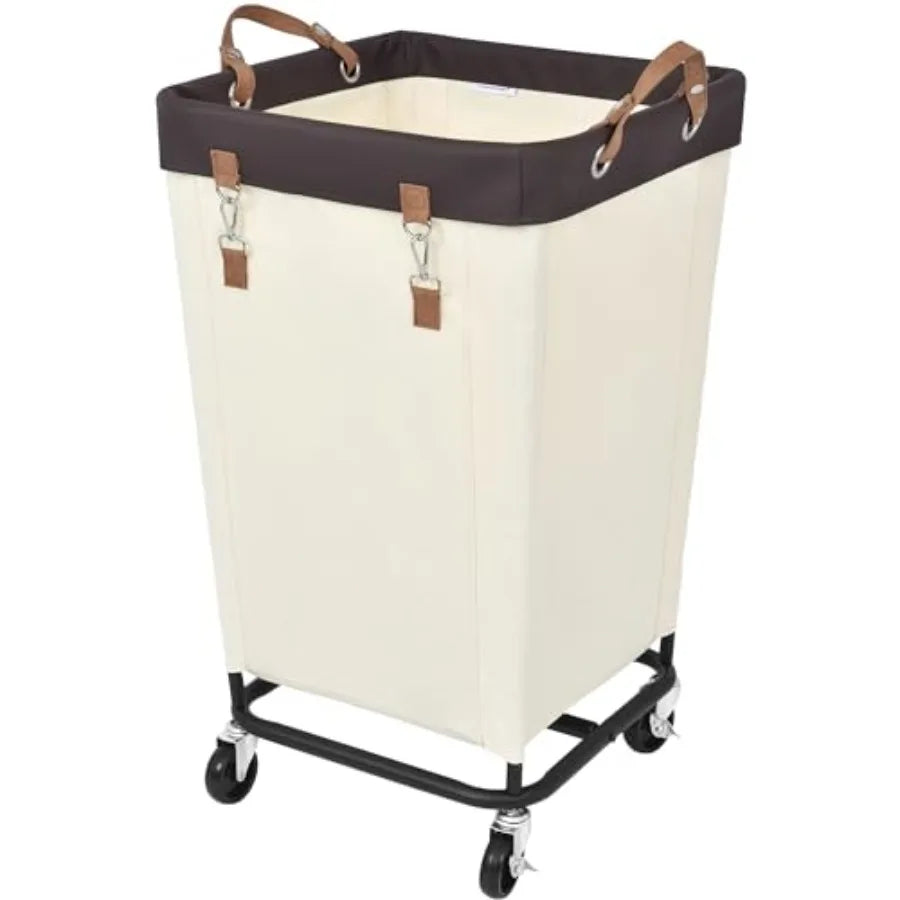 Laundry Basket With Wheels Large Rolling Hampers For Home Dorm