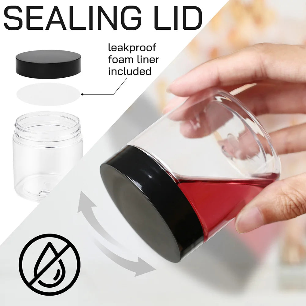 Sealed Transparent Storage Jars 12 Pack For Kitchen Food Storage