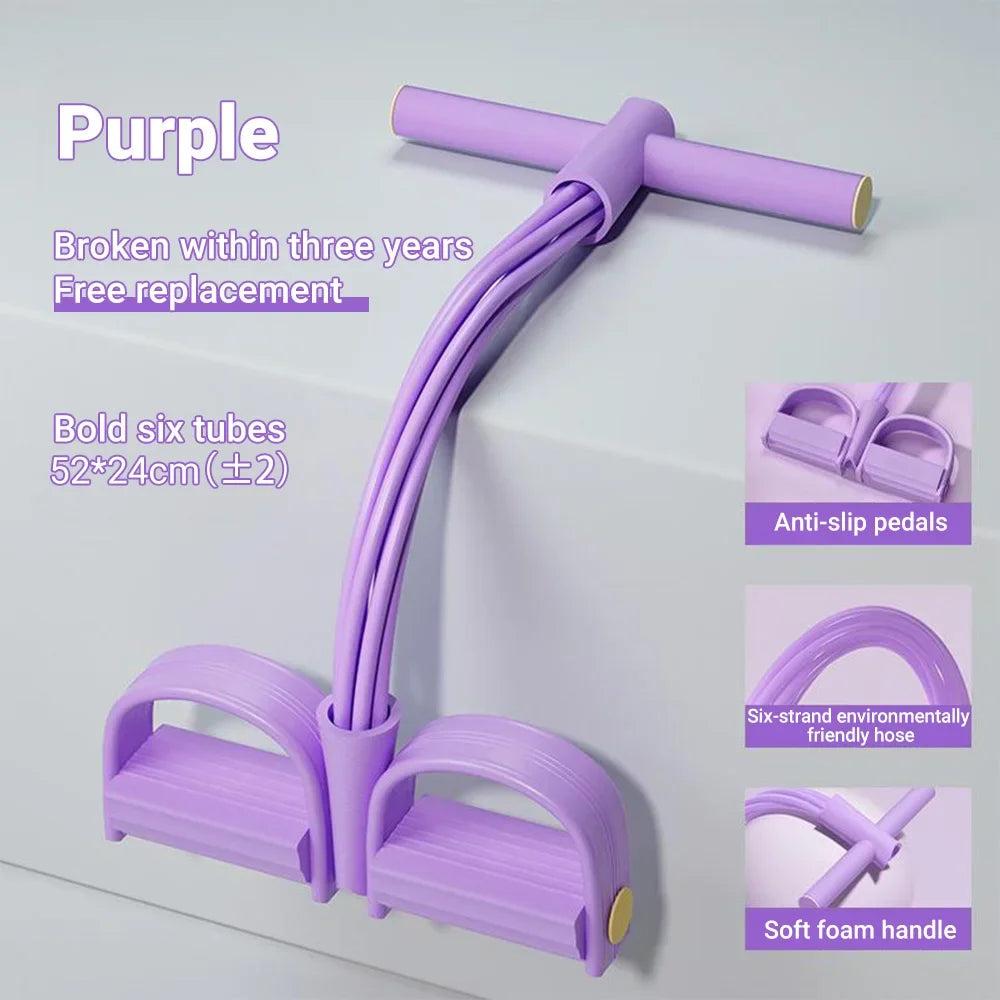 Six Tube Resistance Band Set for Full Body Workout
