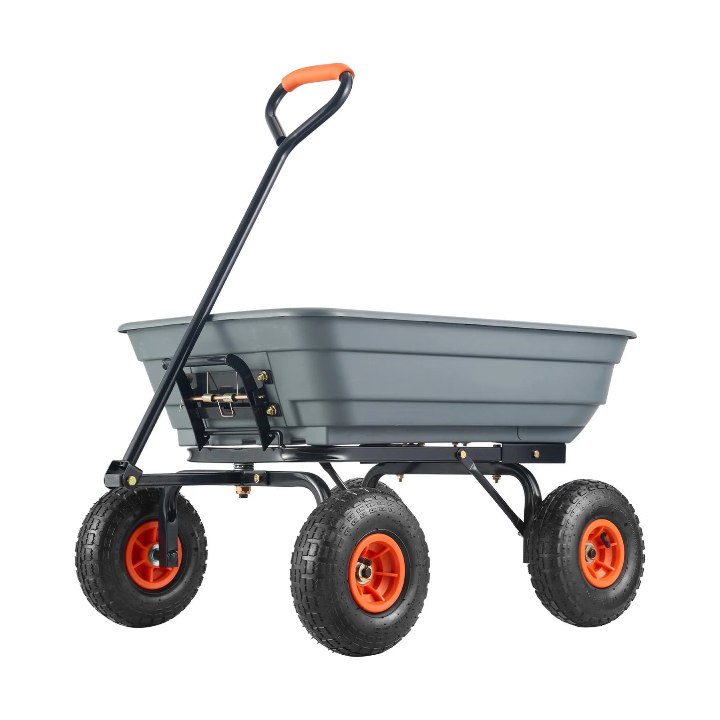 SucceBuy Poly Garden Dump Cart With Steel Frame 600 Lb