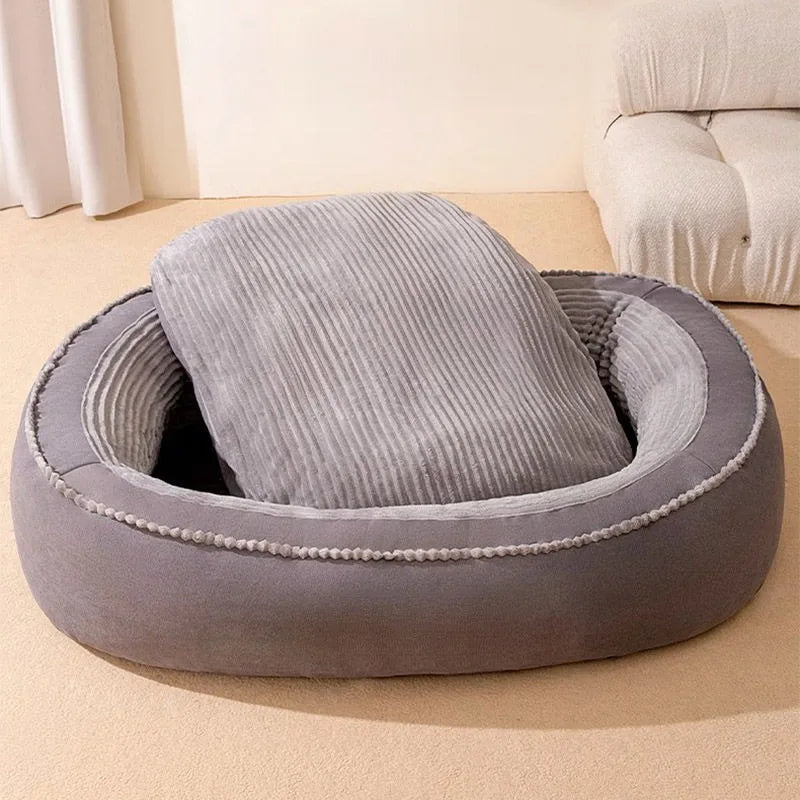 Donut Shaped Pet Bed For Dogs And Cats Washable Cozy