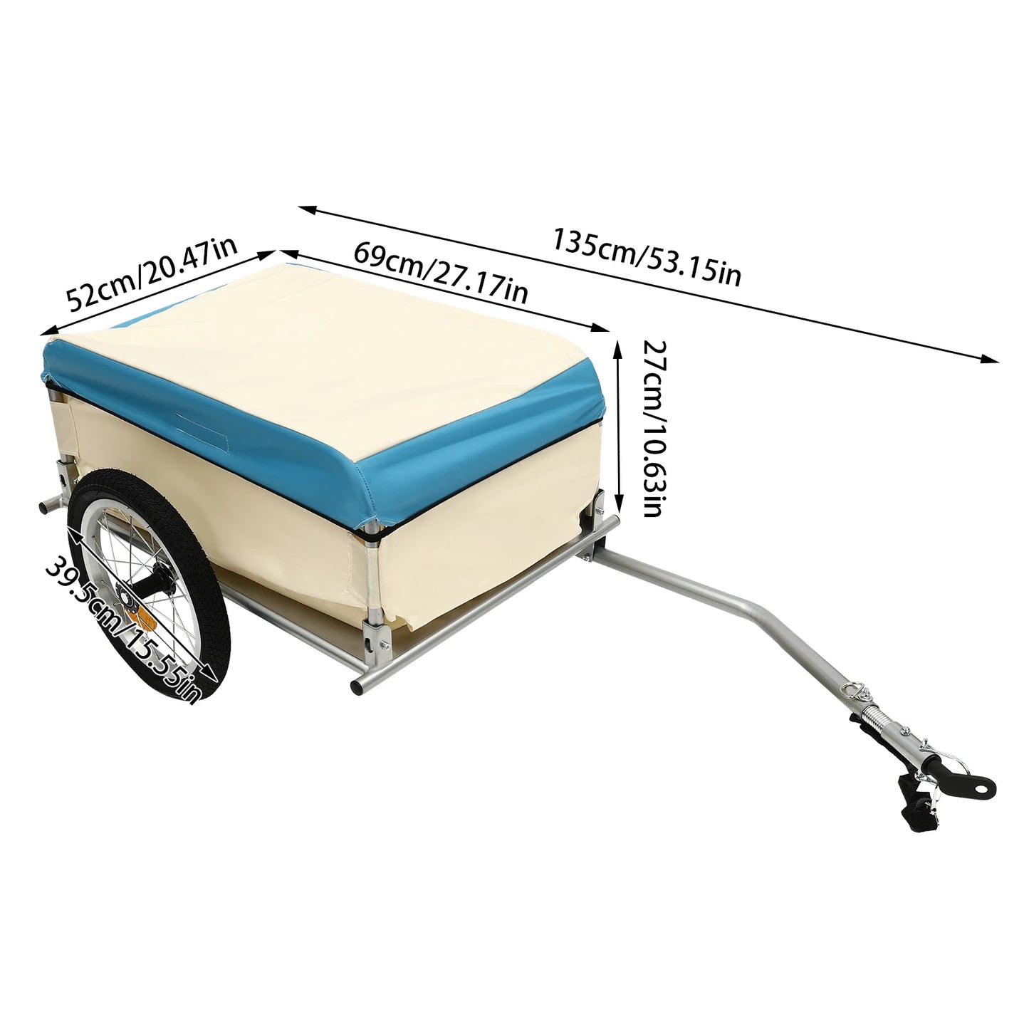 Bicycle Trailer 50Kg Load Aluminum Utility Cargo Trailer