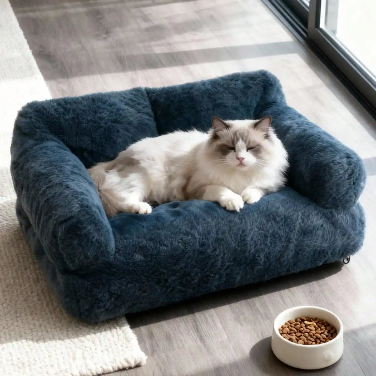 Luxurious Plush Pet Sofa Bed Warm Cozy Cats And Dogs