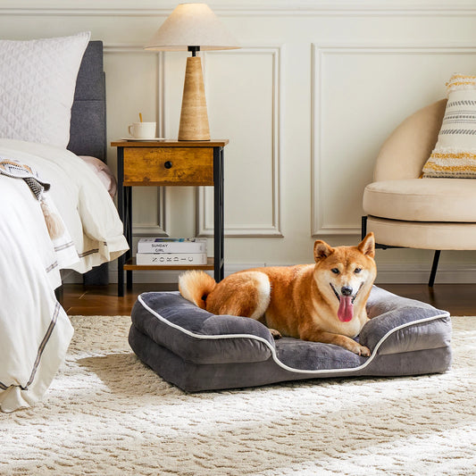 JHK Orthopedic Memory Foam Dog Bed for Small Pets Premium