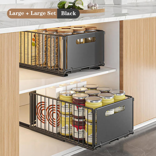 TWISTER.CK Dual Pack Pull Out Cabinet Organizer Under Sink