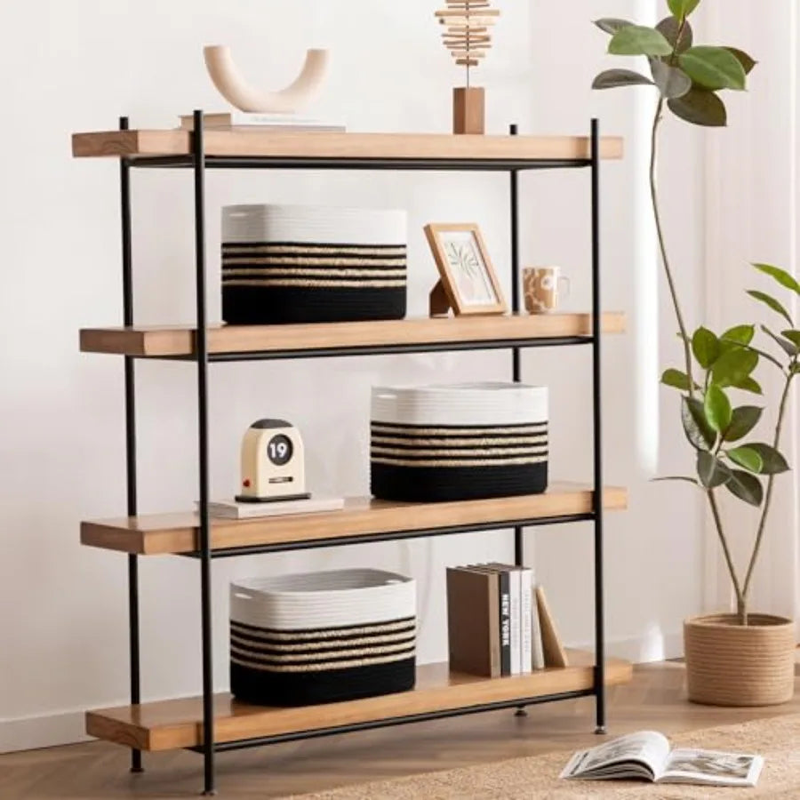 Woven Storage Baskets For Toys And Towels With Handles