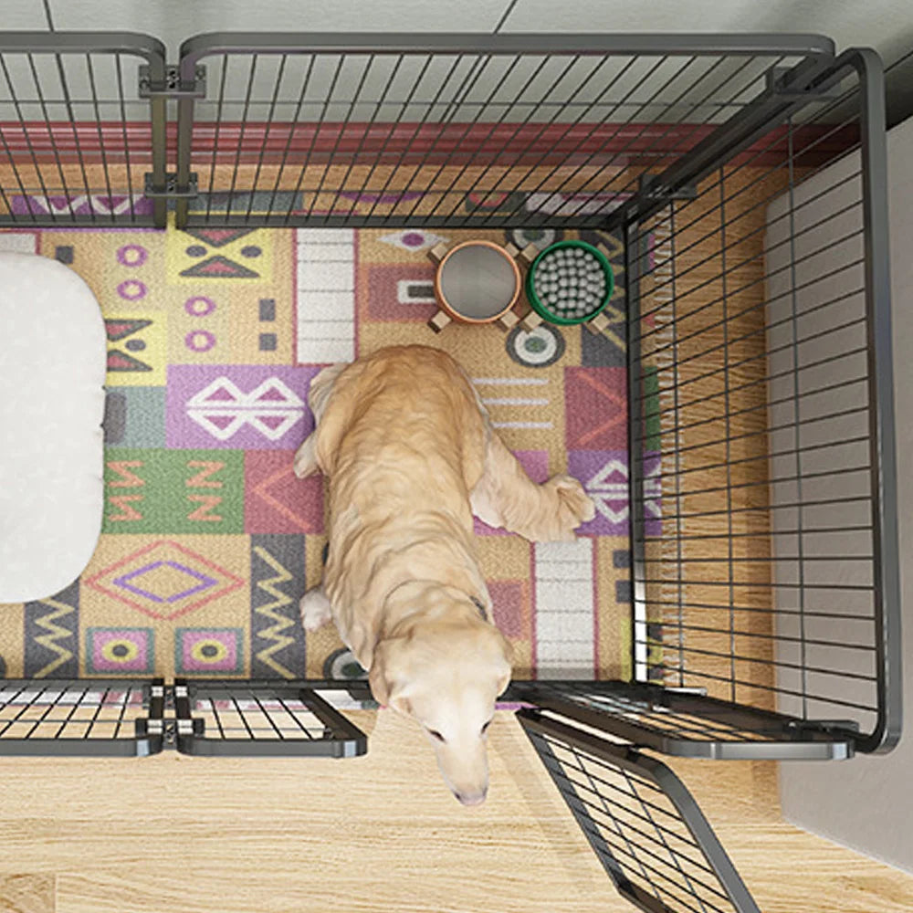 Foldable 4 6 Panels Dog Fence Playpen Heavy Duty Kennel