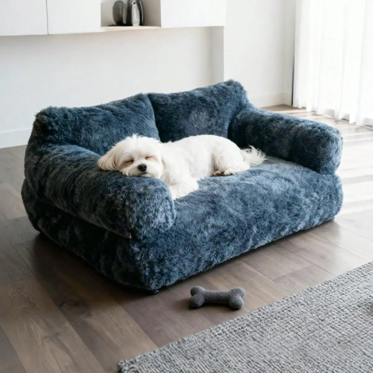 Luxurious Plush Pet Sofa Bed Warm Cozy Cats And Dogs