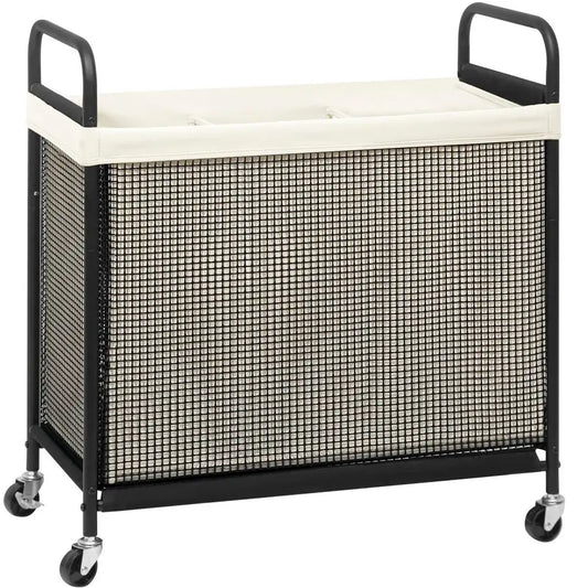 Rolling Laundry Hamper With Wheels And Removable Bag