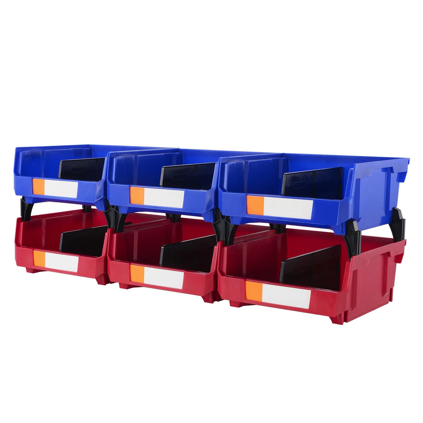 SucceBuy 6 Pack Garage Storage Bins Hanging Stackable Wall Organizer