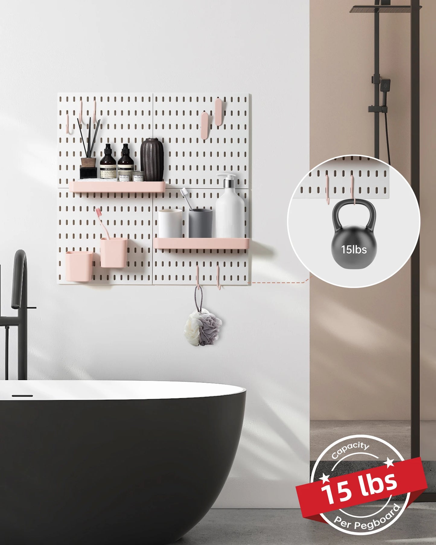 Deli Pegboard Combination Kit 4 Pieces Storage Wall Mount