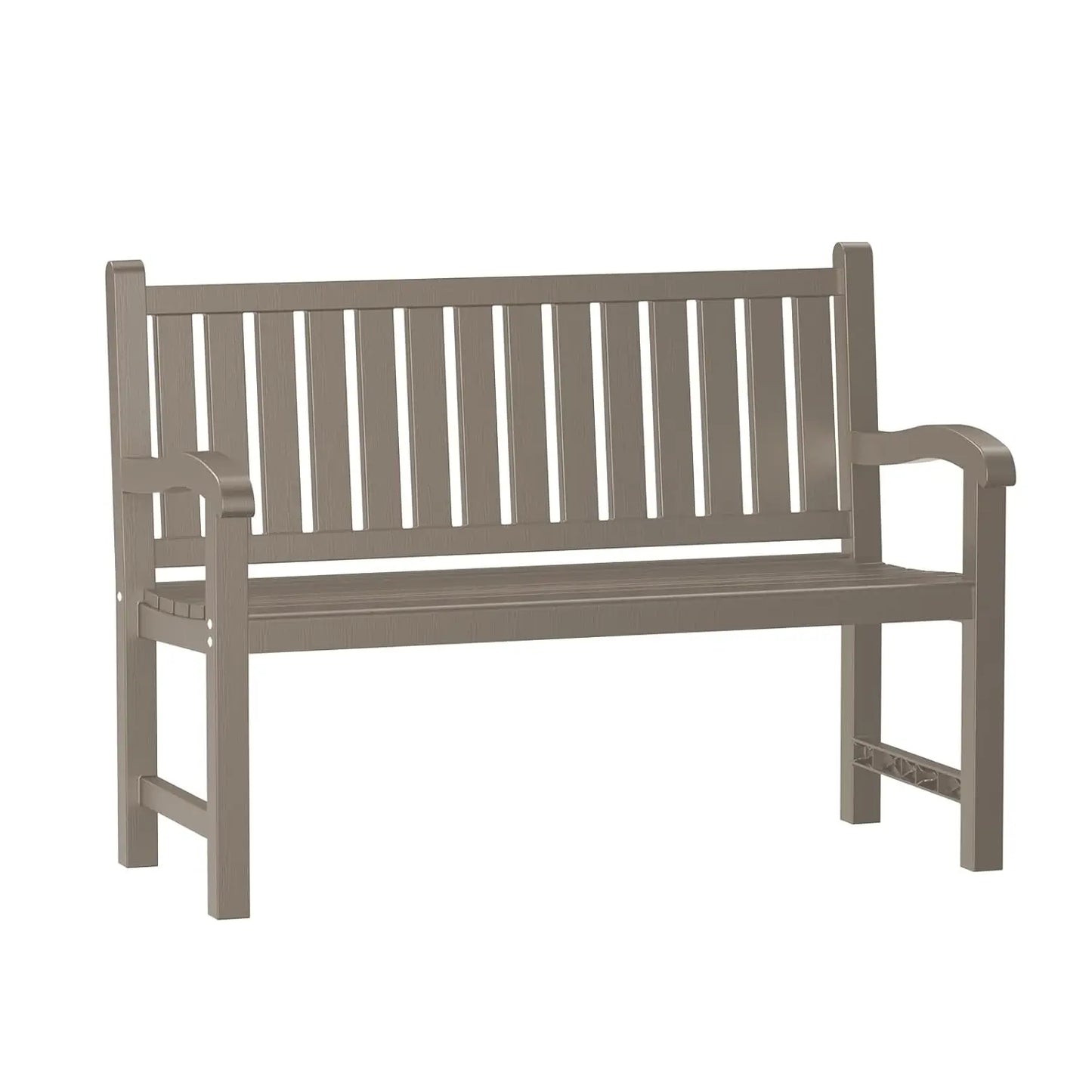 Resin Patio Bench Outdoor Furniture Waterproof Ergonomic Backrest Custom